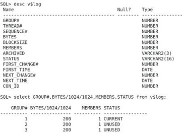 oracle redo log file