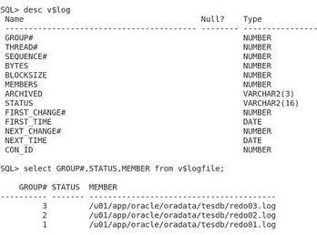 oracle redo log file