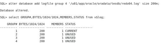 oracle redo log file