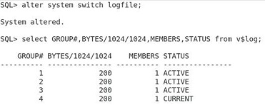 oracle redo log file
