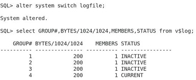 oracle redo log file
