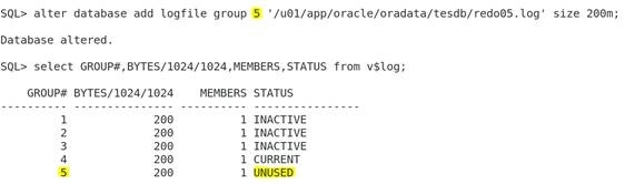 oracle redo log file