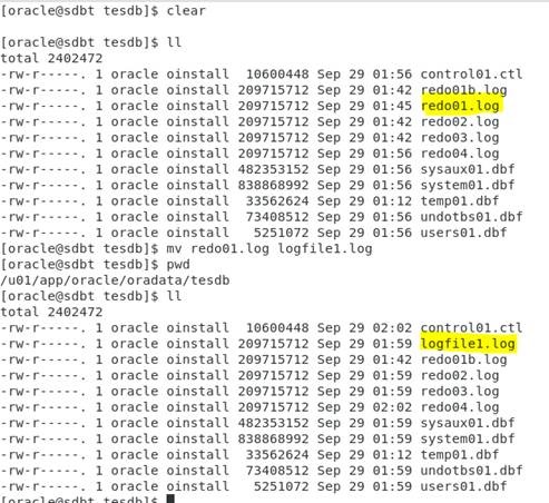 oracle redo log file