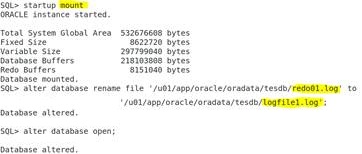 oracle redo log file